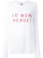 Zoe Karssen 'no More' Print T-shirt, Women's, Size: Large, White, Viscose/linen/flax