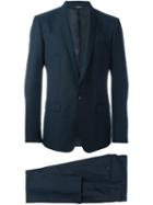 Dolce & Gabbana Two Piece Jacquard Suit, Men's, Size: 48, Blue, Acetate/cupro/viscose/virgin Wool
