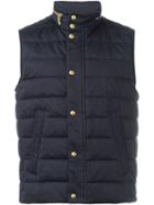 Moncler Gamme Bleu Padded Gilet, Men's, Size: 4, Blue, Cotton/polyamide/feather Down