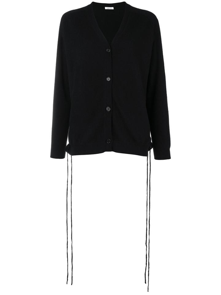 P.a.r.o.s.h. V-neck Long Cardigan - Black