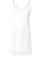 Blumarine - Leaf Hem Dress - Women - Polyamide/spandex/elastane - 46, White, Polyamide/spandex/elastane