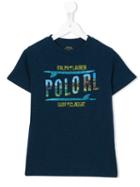 Ralph Lauren Kids Chest Print T-shirt, Boy's, Size: 6 Yrs, Blue