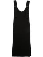 Le Ciel Bleu - Rib Knit Salopette Dress - Women - Cotton/polyester - 36, Black, Cotton/polyester