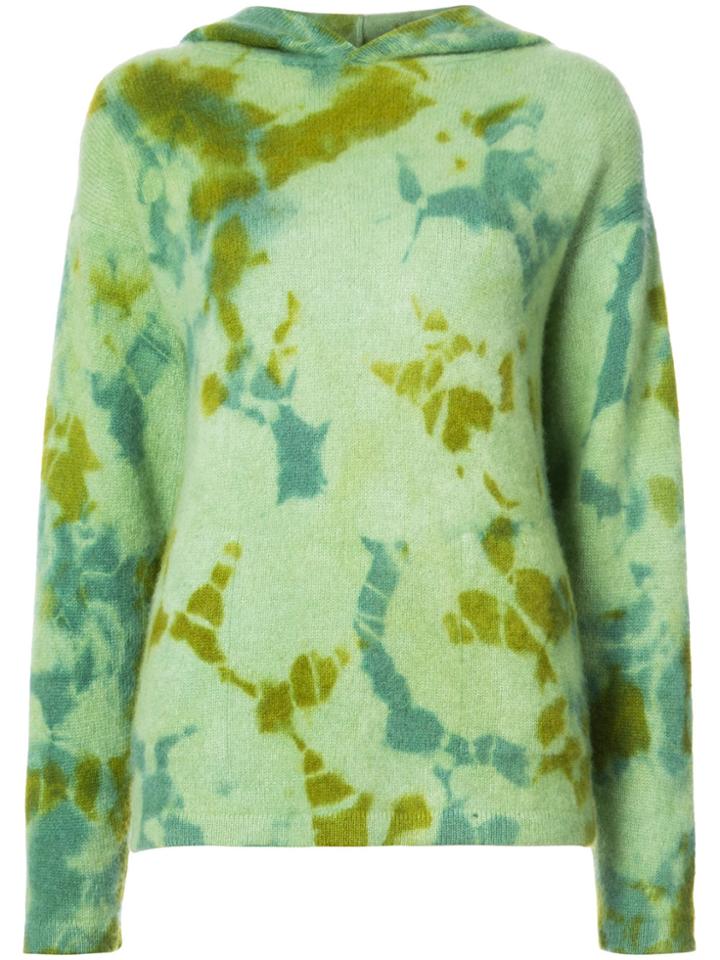The Elder Statesman Hooded Jumper - Green