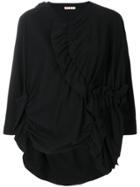 Marni Ruched Oversized Top - Black