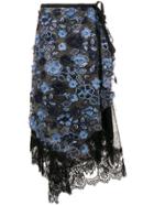 Antonio Marras Embroidered Midi Skirt - Black