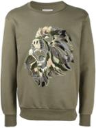 Palm Angels Embroidered Lion Sweatshirt