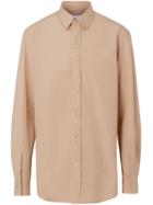 Burberry Classic Fit Double Press-stud Cotton Shirt - Neutrals