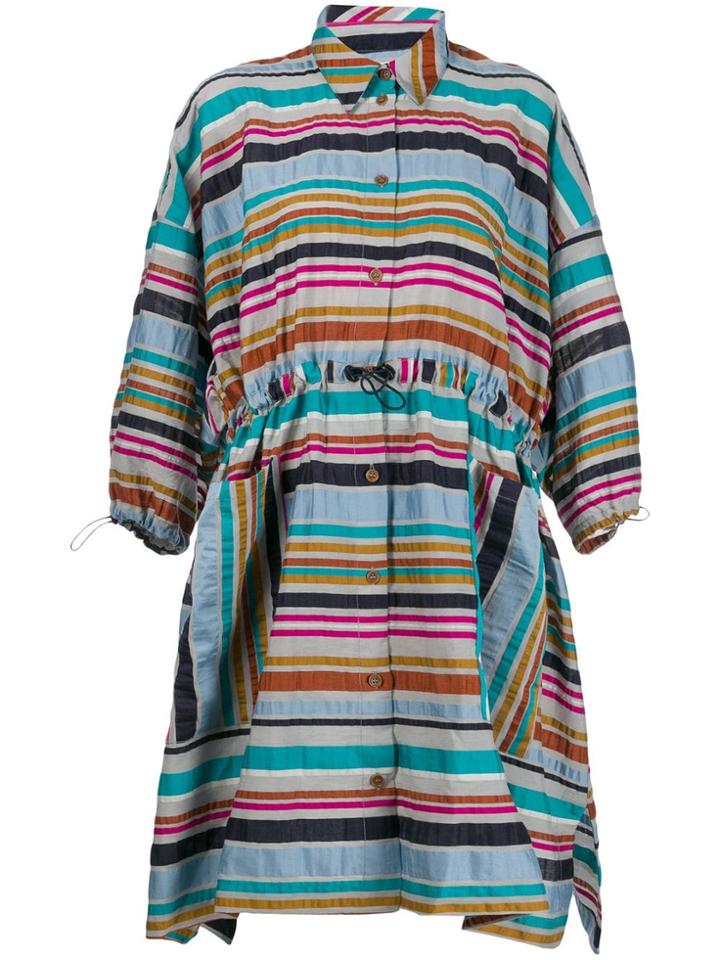 Henrik Vibskov Toggle Fastened Shirt Dress - Blue