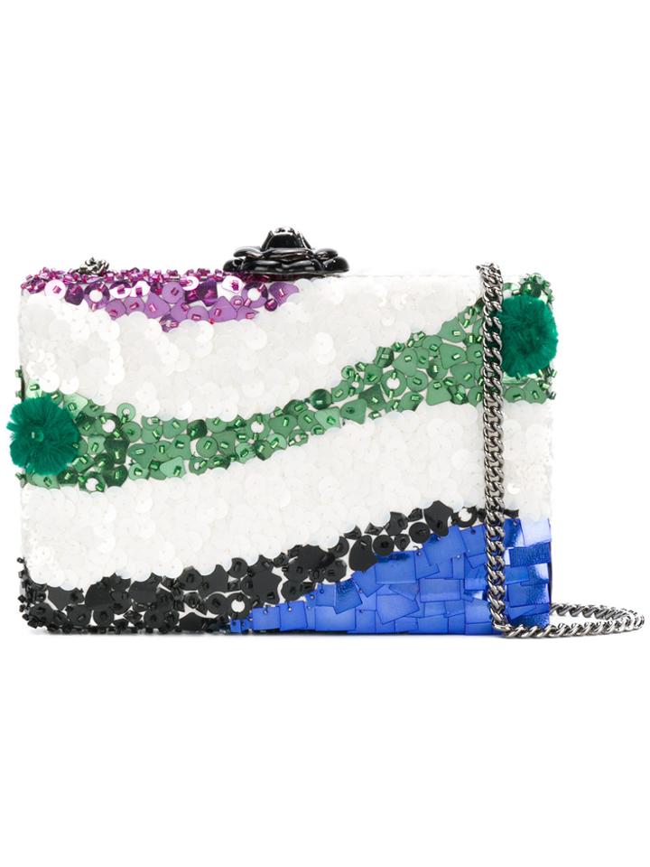 Oscar De La Renta Sequined Clutch Bag - Multicolour