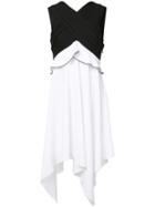 Proenza Schouler - Asymmetric Hem Dress - Women - Silk/polyester/spandex/elastane - 4, White, Silk/polyester/spandex/elastane