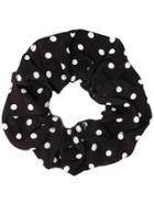 Andamane Polka Dot Scrunchie - Black