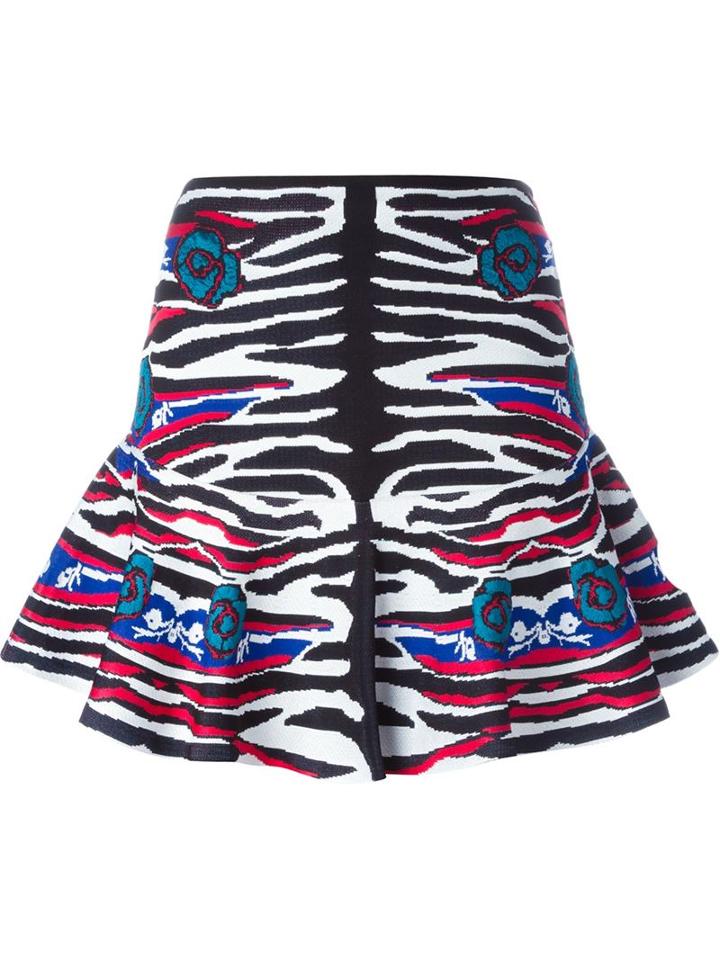 Roberto Cavalli Zebra Print Mini Skirt
