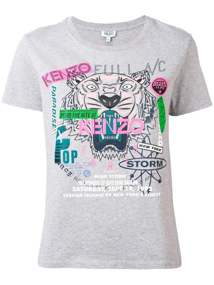 Kenzo Tiger X Flyer T-shirt - Grey