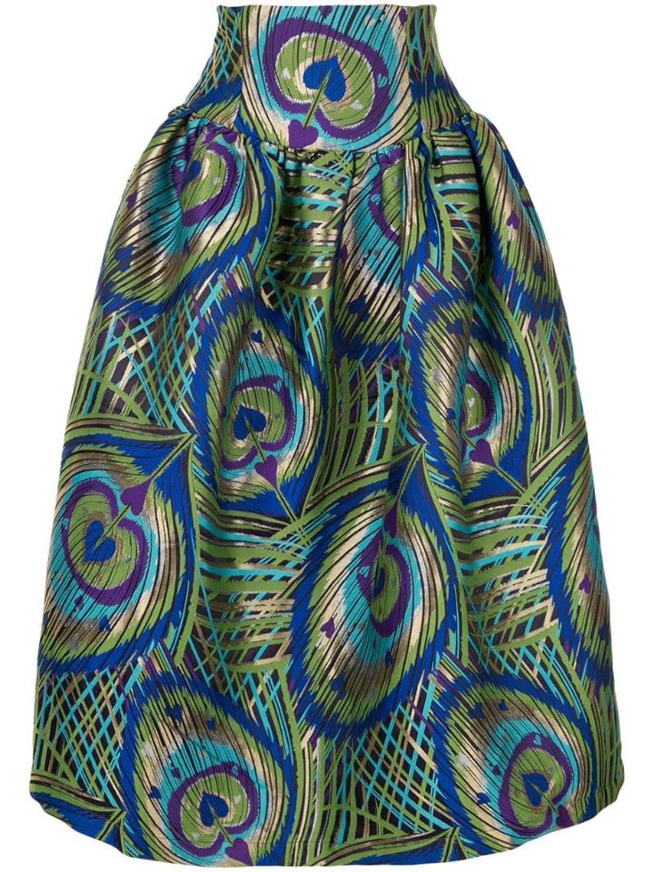 Manish Arora Psychedelic Heart Print Skirt - Green