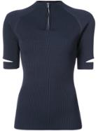 Nomia Zipped Collar Polo Shirt - Blue