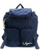 See By Chloé Embroidered Multi-pocket Backpack - Blue