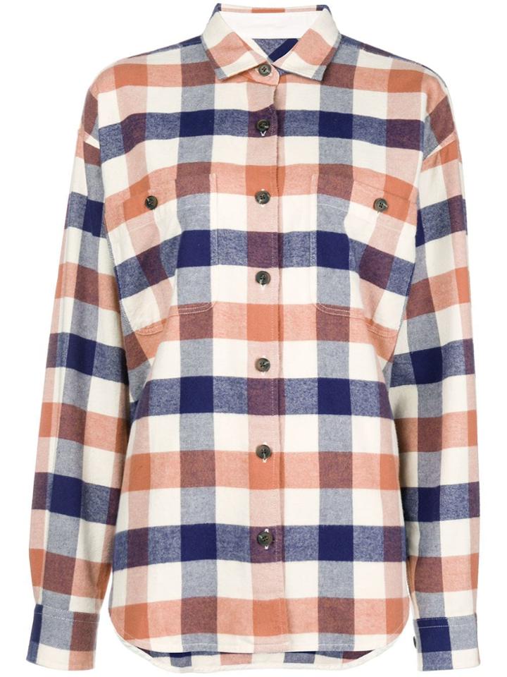 Closed Check Long-sleeve Shirt - Neutrals