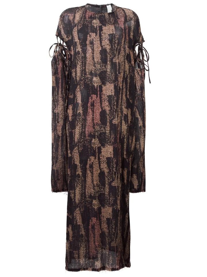 Damir Doma 'debussy' Long Dress, Women's, Size: Small, Black, Polyamide/virgin Wool
