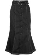 G.v.g.v. Contrast Stitch Belted Skirt - Black