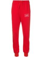 Ainea Striped Track Pants - Red