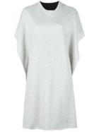 Mm6 Maison Margiela Cape Sleeves Dress, Women's, Size: 42, Black, Cotton/polyester