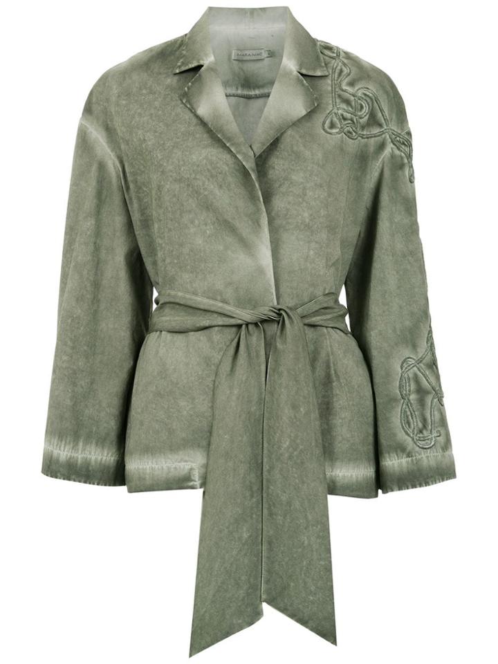 Mara Mac Belted Coat - Green