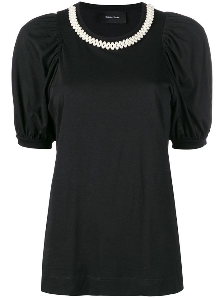 Simone Rocha Puff Sleeve T-shirt - Black