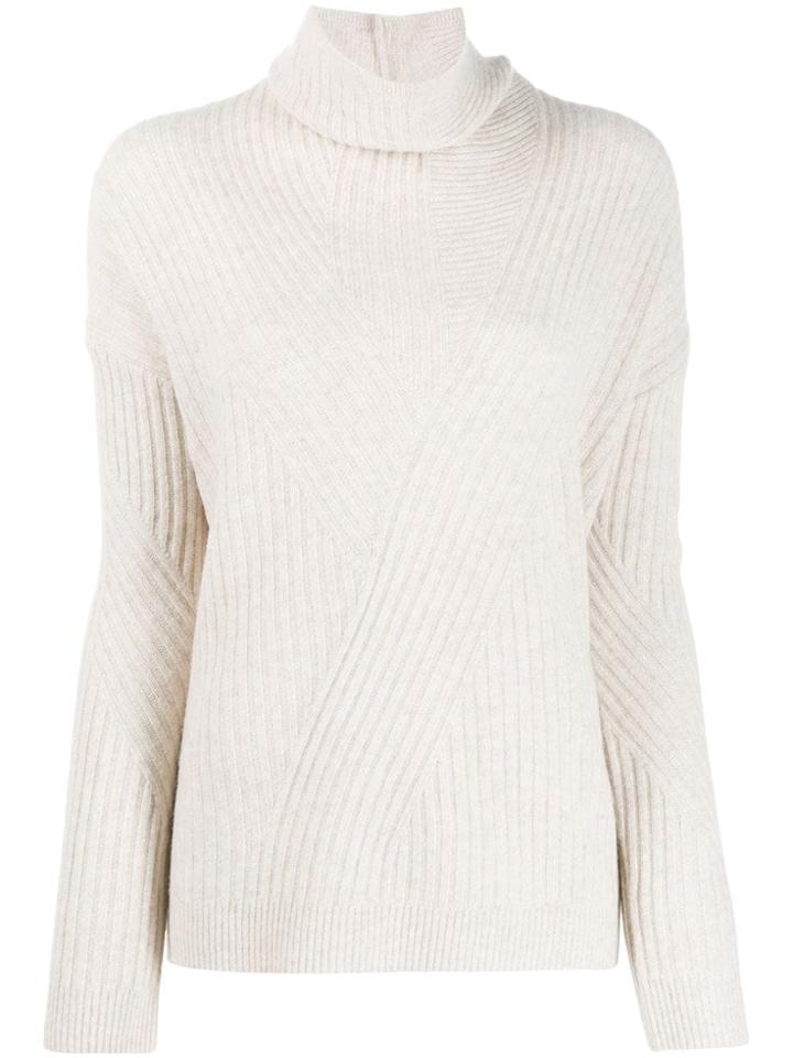 Pringle Of Scotland Ribbed Knit Turtleneck Sweater - Neutrals