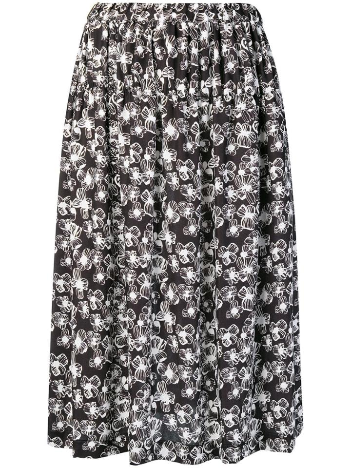 Comme Des Garçons Comme Des Garçons Printed Skirt - Black