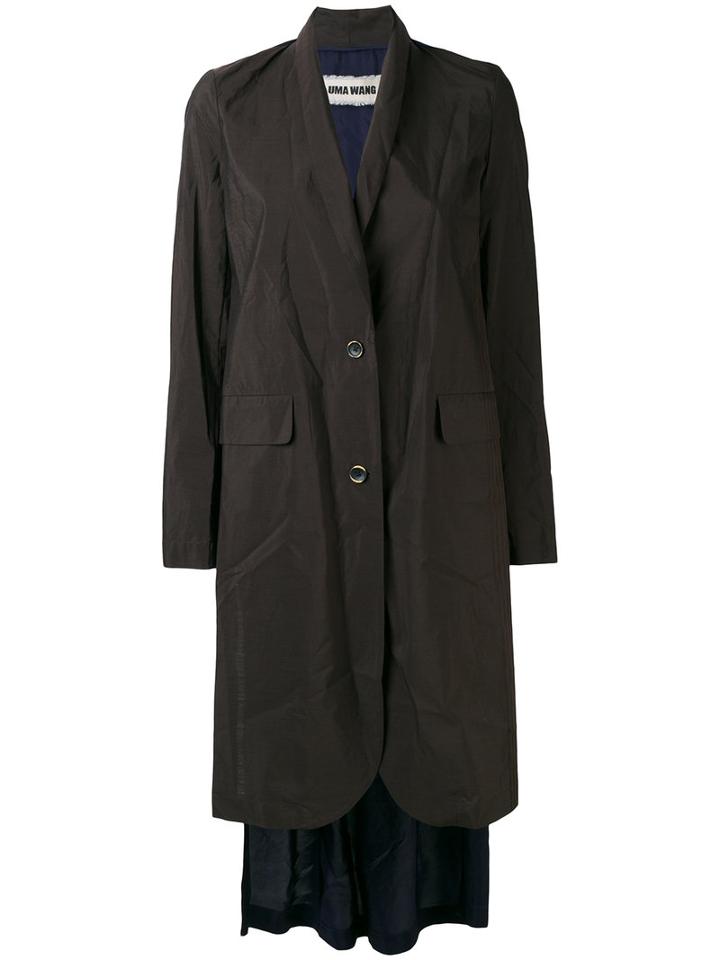 Uma Wang - Chidike Coat - Women - Silk/cotton - S, Black, Silk/cotton