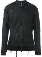 Barbara I Gongini Fitted Zipped Jacket, Men's, Size: 50, Black, Buffalo Leather