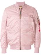 Alpha Industries Fitted Bomber Jacket - Pink & Purple