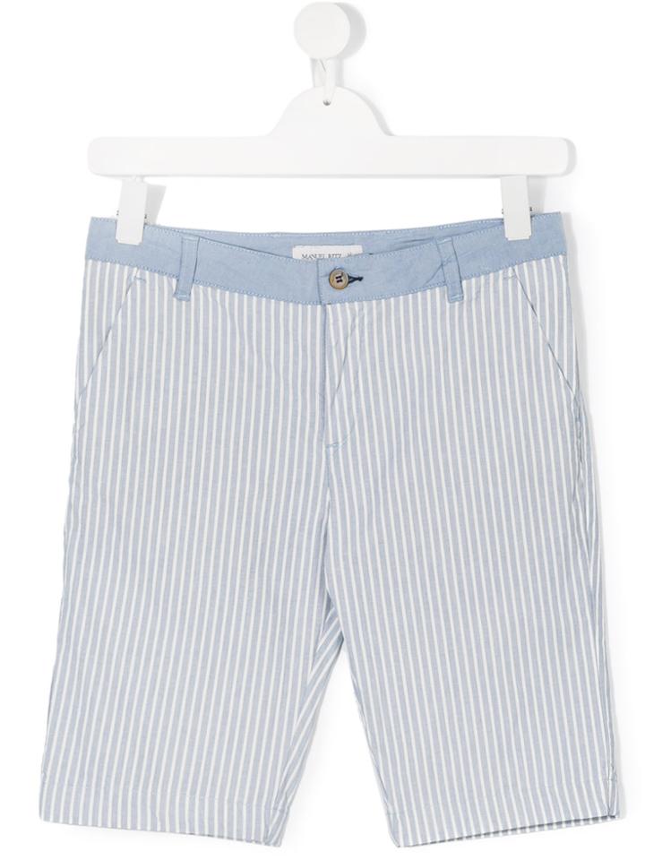 Manuel Ritz Kids Striped Chino Shorts - Blue