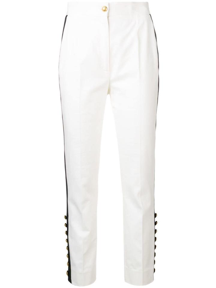 Dolce & Gabbana Contrast Stripe Trousers - White