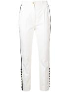 Dolce & Gabbana Contrast Stripe Trousers - White