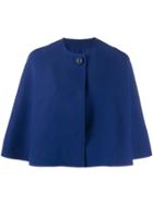 Emilio Pucci Single Button Cape Jacket - Blue