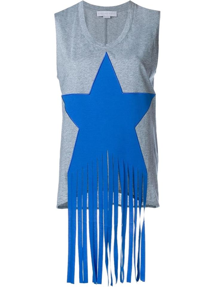 Stella Mccartney 'star Patch' T-shirt, Women's, Size: 42, Blue, Cotton/polyamide/spandex/elastane/modal