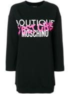 Boutique Moschino C'est Chic Sweatshirt Dress - Black