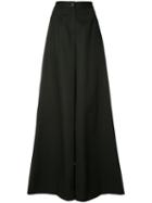 Tome - Super Wide Leg Trousers - Women - Cotton - 8, Black, Cotton