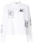 Mcq Alexander Mcqueen Tarot Embroidered Detail Shirt - White