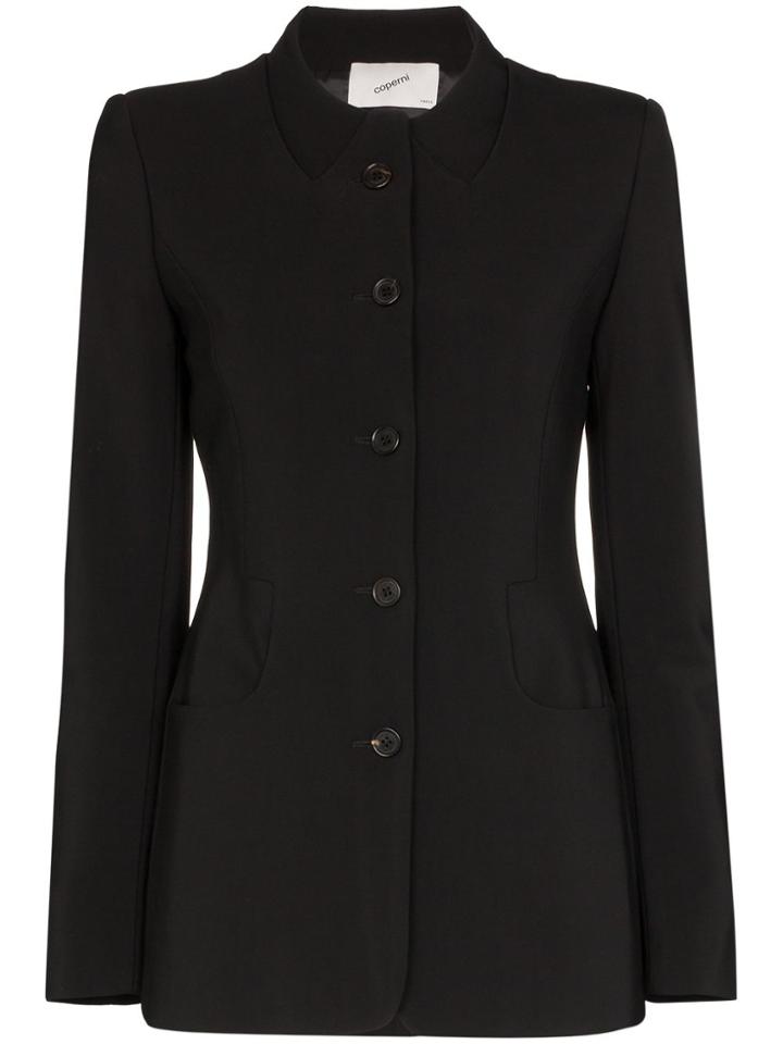 Coperni Trompe L'oeil Fitted Jacket - Black