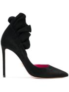 Oscar Tiye Ruffle Detail Pumps - Black