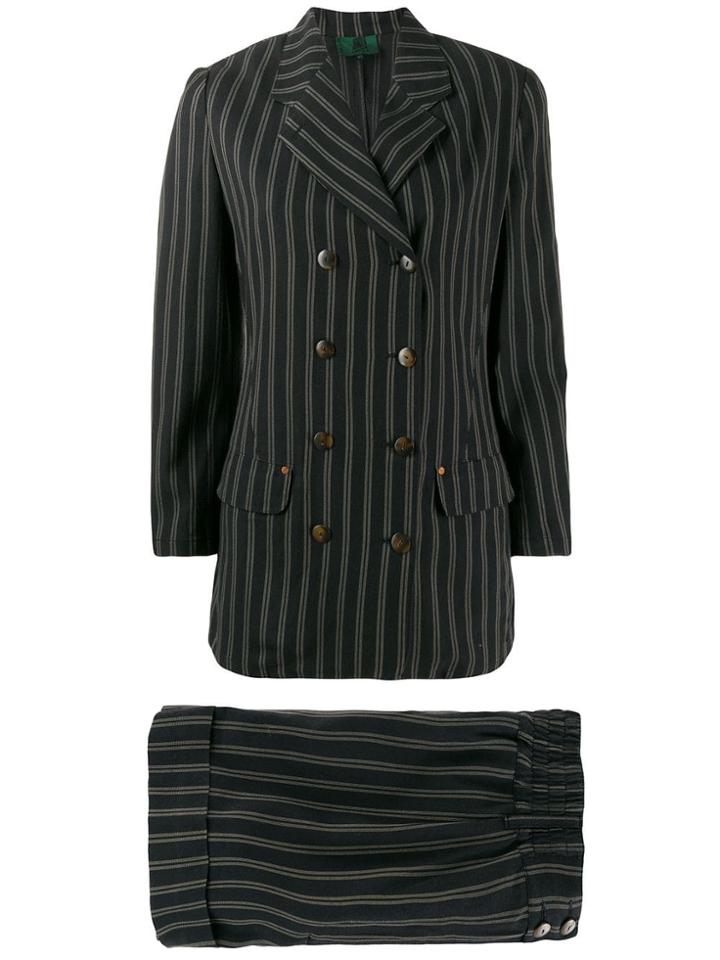 Jean Paul Gaultier Pre-owned Contrast Stitching Two-piece Suit - Blue