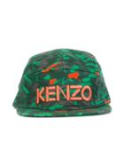 Kenzo Kids Printed Cap, Boy's, Size: 8 Yrs, Green