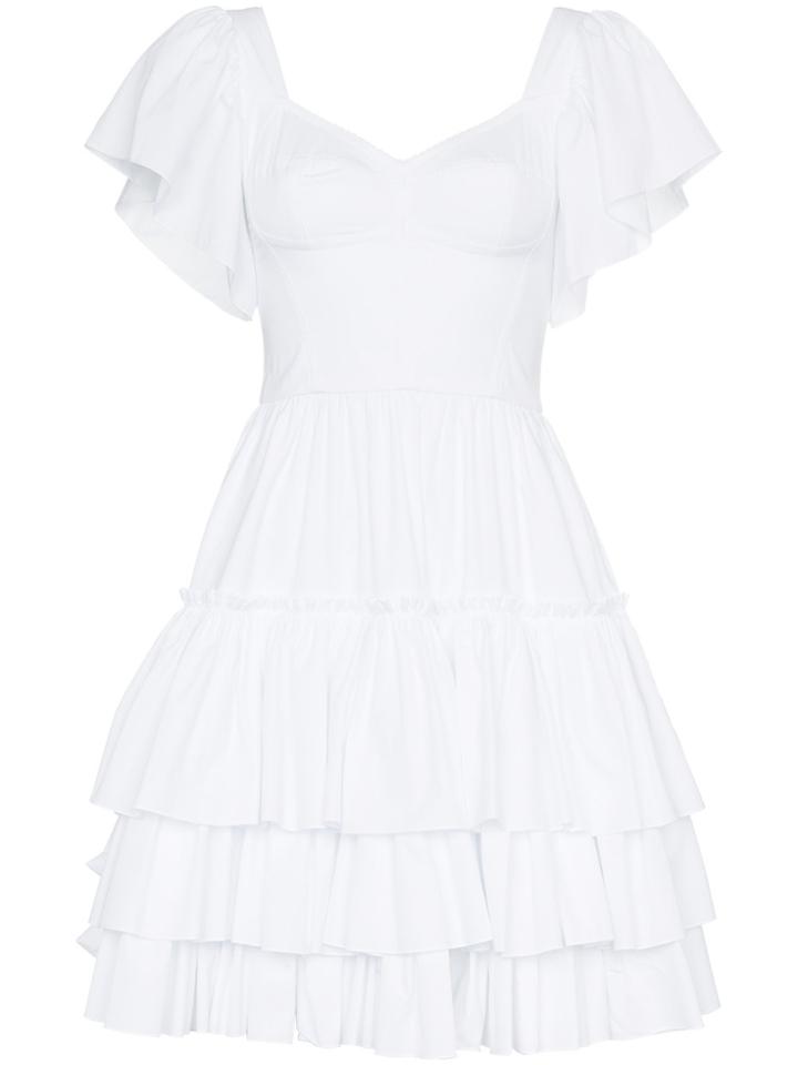 Dolce & Gabbana Three-tiered Skirt Dress - White