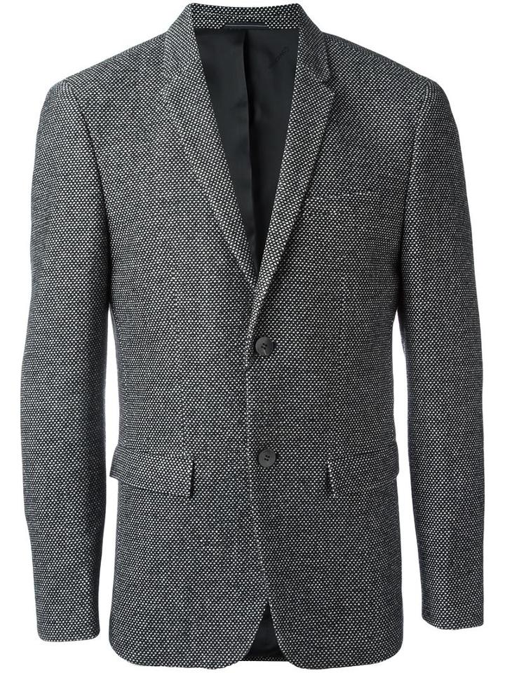 Calvin Klein Two Buttoned Jacket, Men's, Size: 48, Black, Cotton/viscose/wool/viscose