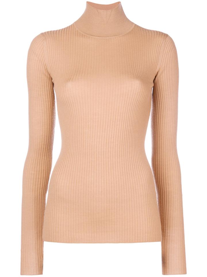 Jil Sander Navy Turtle Neck Sweater - Nude & Neutrals