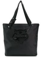 Kenzo Vintage Logo Applique Tote Bag - Black