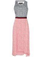 Paule Ka Printed Draped Dress - Blue